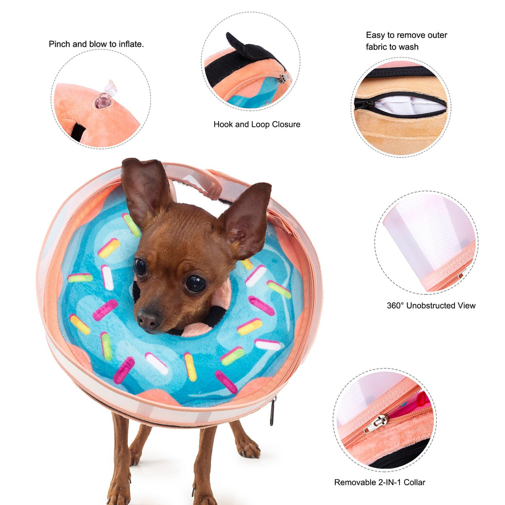 Mariyago inflatable cone blue soft neck pillow for comfortable wear during recovery