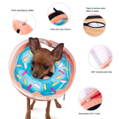 Mariyago inflatable cone blue soft neck pillow for comfortable wear during recovery