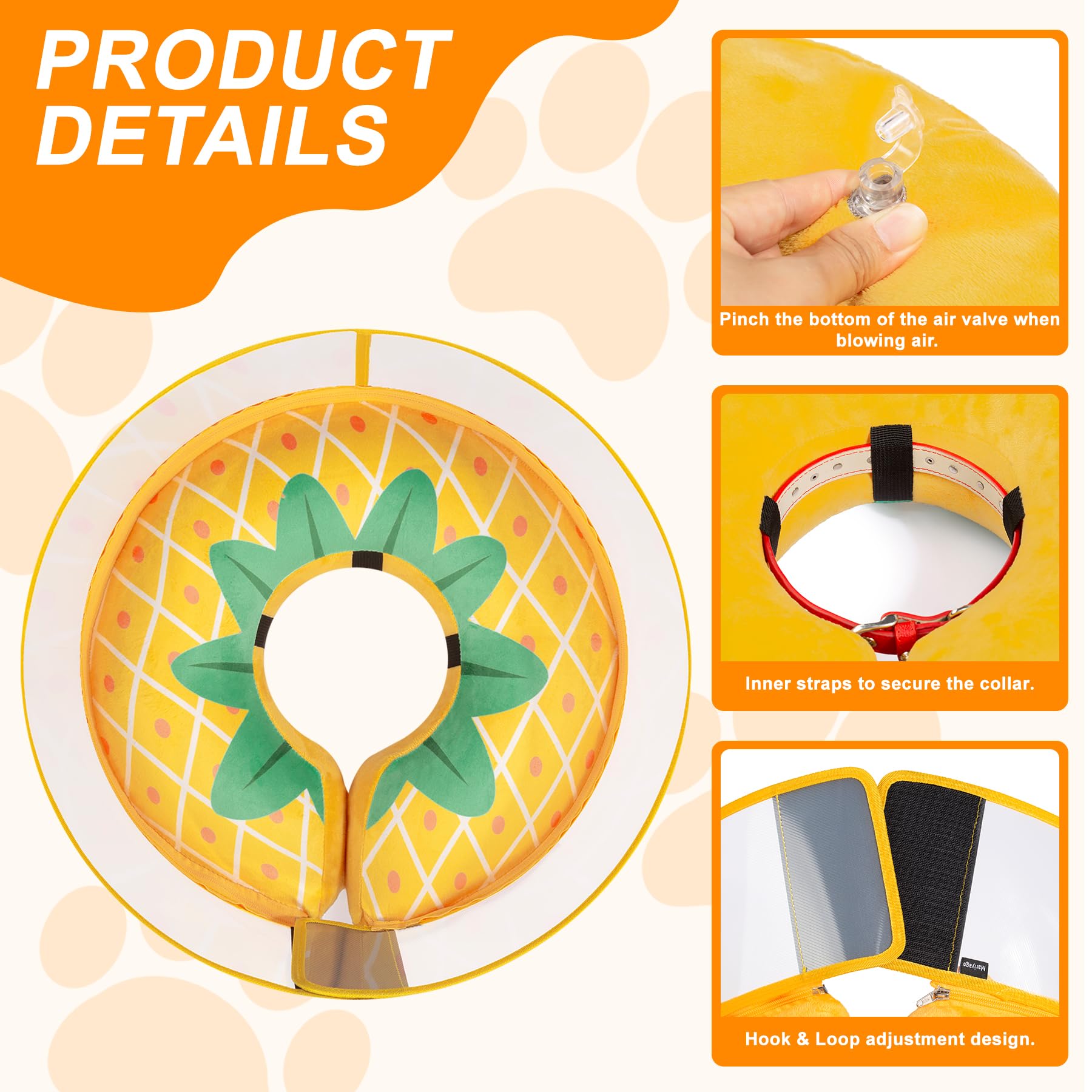 Mariyago adjustable-strap cone ensures secure fit on diverse neck sizes.