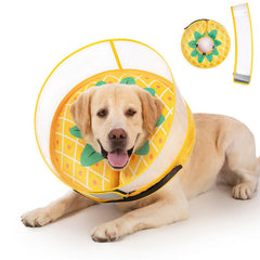 Mariyago inflatable dog cone pineapple outer cover extends anti-lick protection.