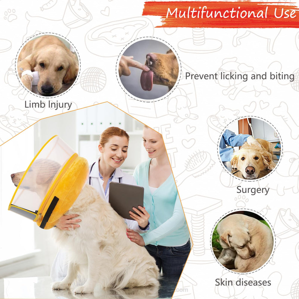 Mariyago inflatable dog cone Pineapple Small wear-comfort scene conveys lightweight recovery comfort