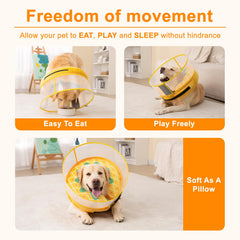 Mariyago pineapple soft-material cone offers breathable comfort for pets.