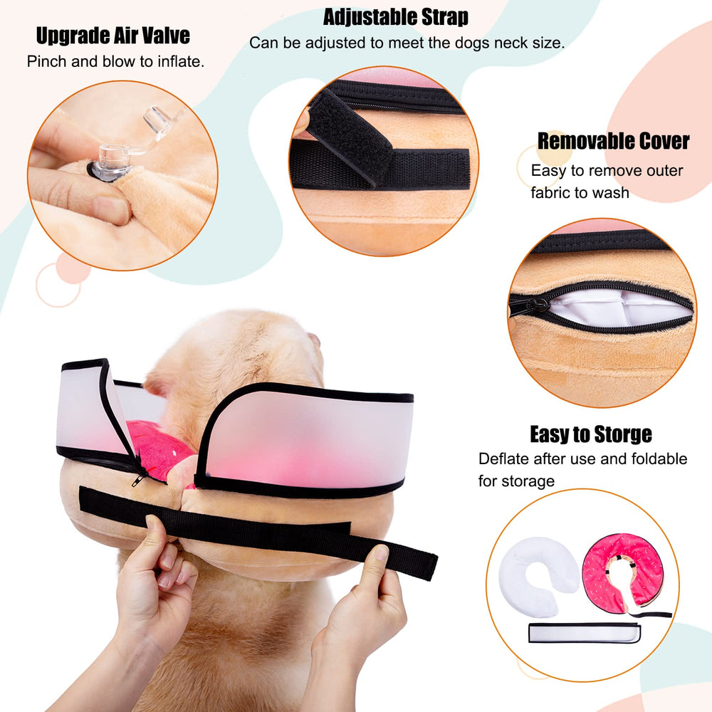 Mariyago removable protective cover pink xl widens anti-licking area for protection