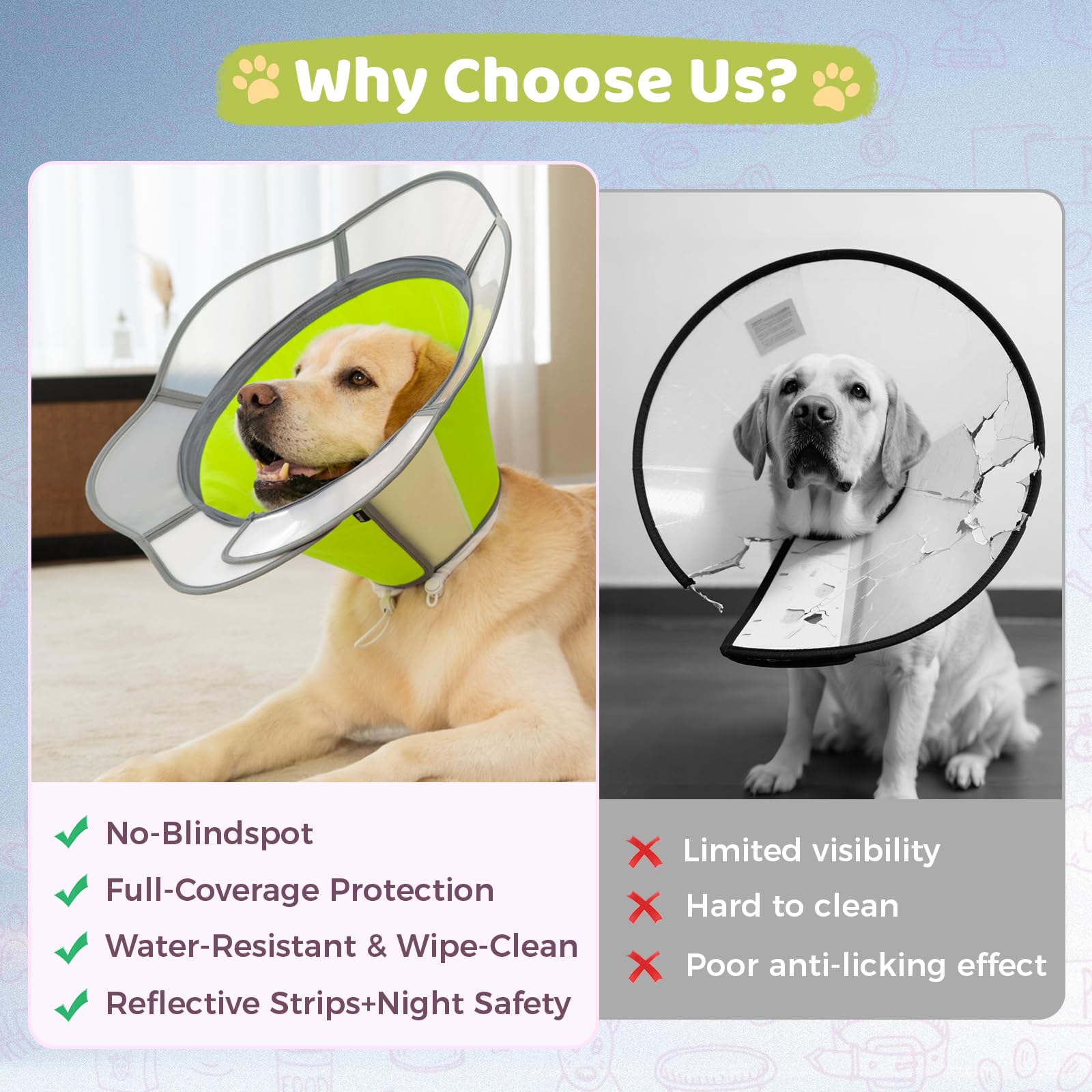 Mariyago neon-green cone provides high visibility during walks.