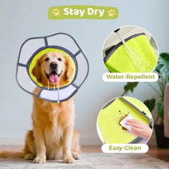 Mariyago soft dog cone reflective-strips improve night visibility for safer walks.