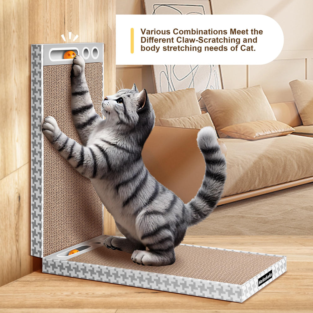 Markarbarka cat scratching board eco-friendly corrugated cardboard, recycled materials and safe design.