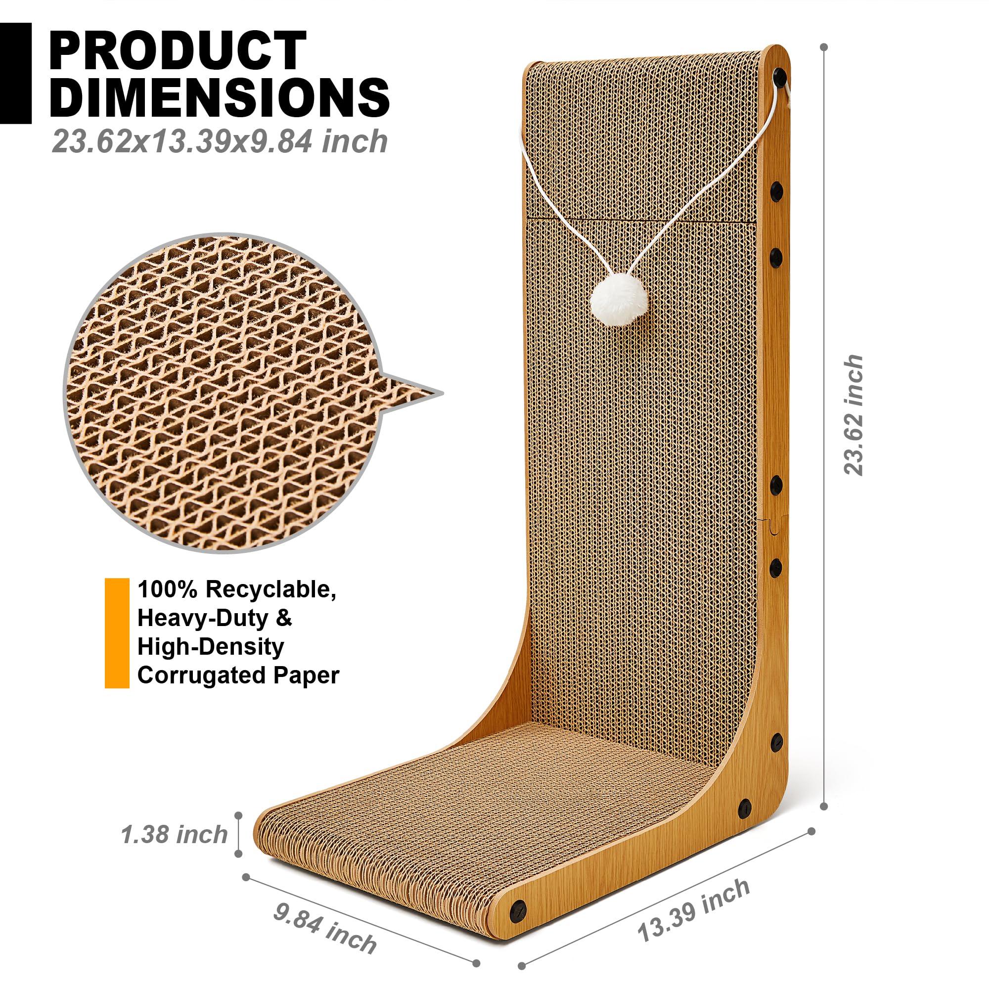 Markarbarka Value 2-Pack scratcher with toy balls shown ready for cats and play