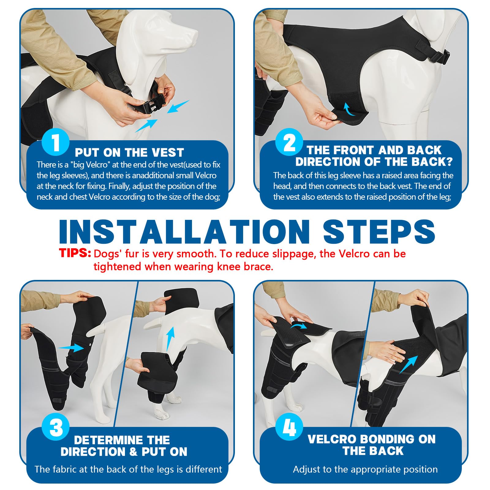 Marnonsis offers six sizes with easy adjustments for all breeds