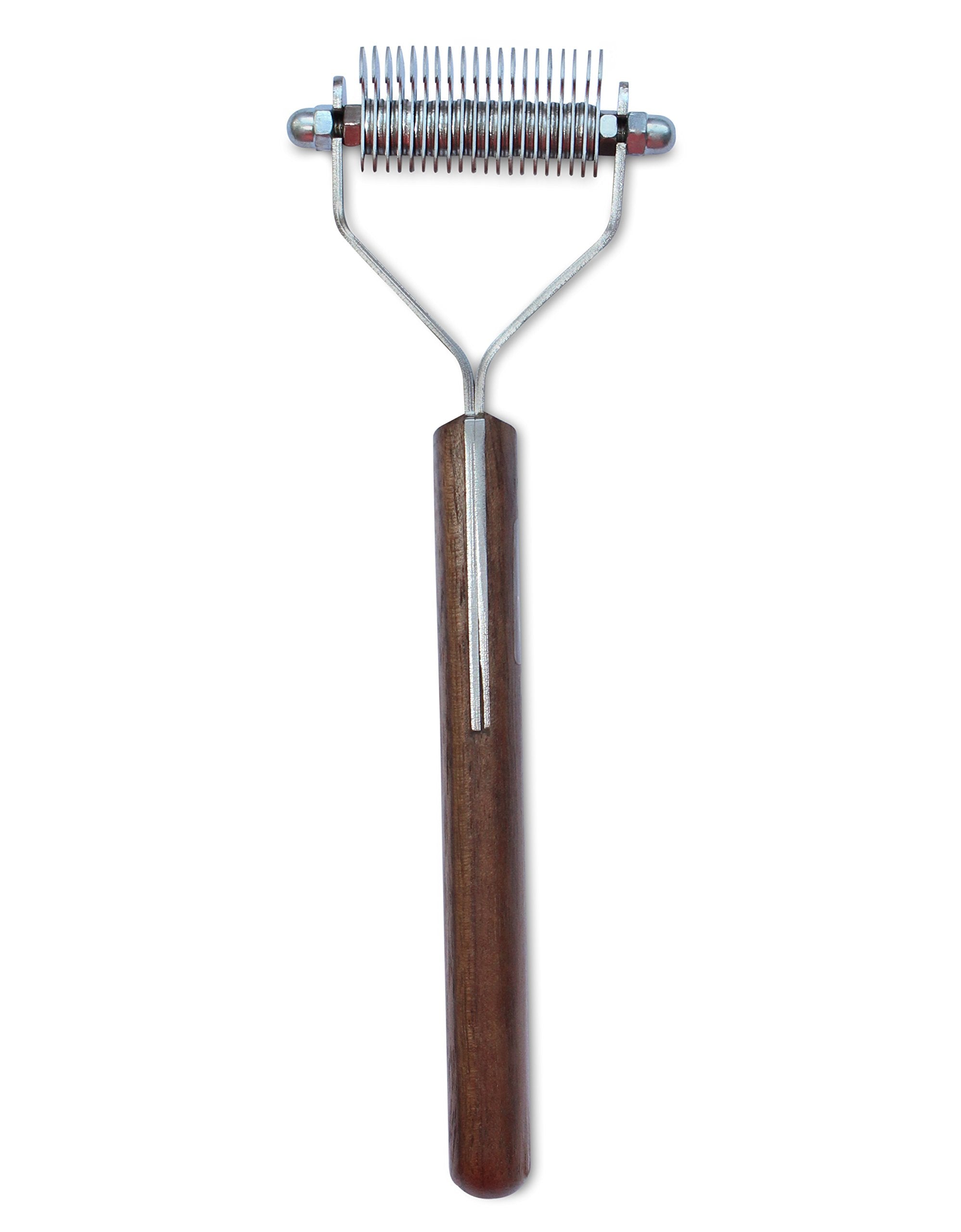 Mars Coat King blunt dematting rake blades closeup for precise undercoat removal