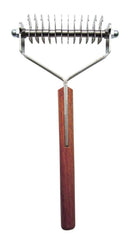 Mars Coat King double-wide dematting rake with stainless blades for fast detangling