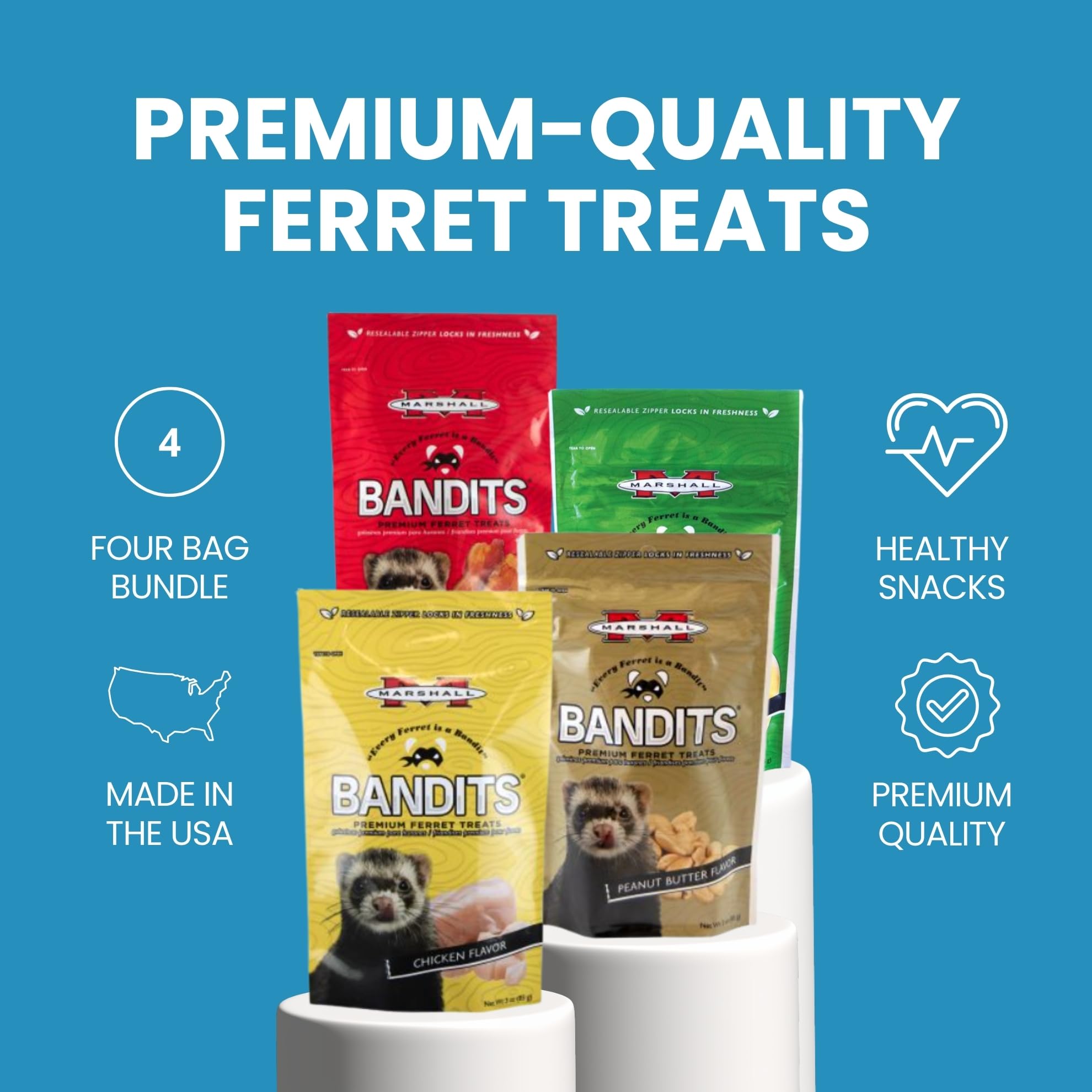 Marshall Bandits treats banana bag: fruity flavor boosts ferret engagement