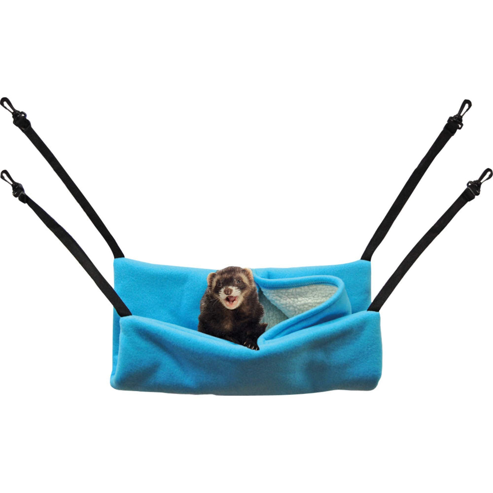 Marshall Pet Products Polar Fleece Hanging Nap Sack 16x14 inside view for cozy ferret rest