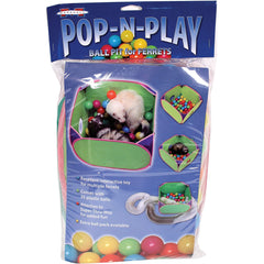 Marshall Pet Products Pop-N-Play Ball Pit setup for quick ferret playtime.