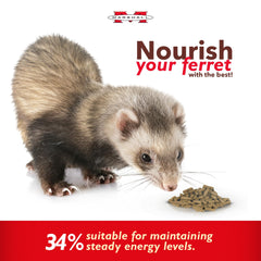 Marshall Premium Ferret Diet open bag highlighting bulk 18-pound packaging for storage