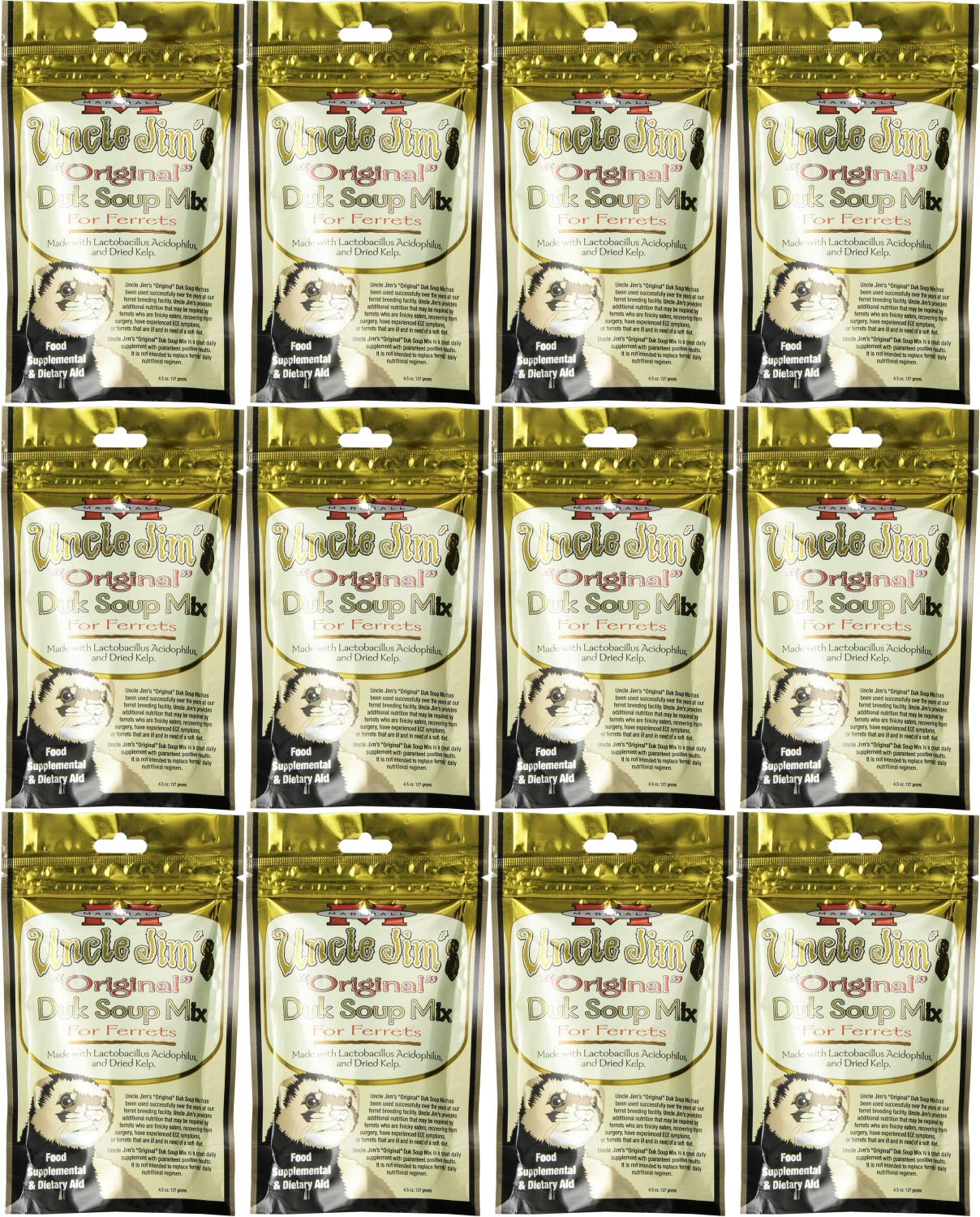Marshall Uncle Jim's Duk Soup Mix packaging close-up shows convenient storage for meals.