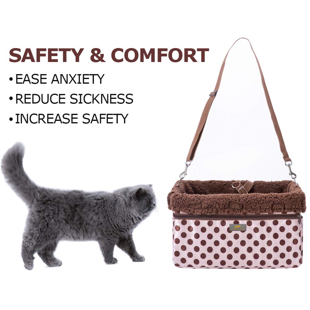 MARSLABO booster seat dimensions 13d-16w-9h fit small dogs up to 20 lbs