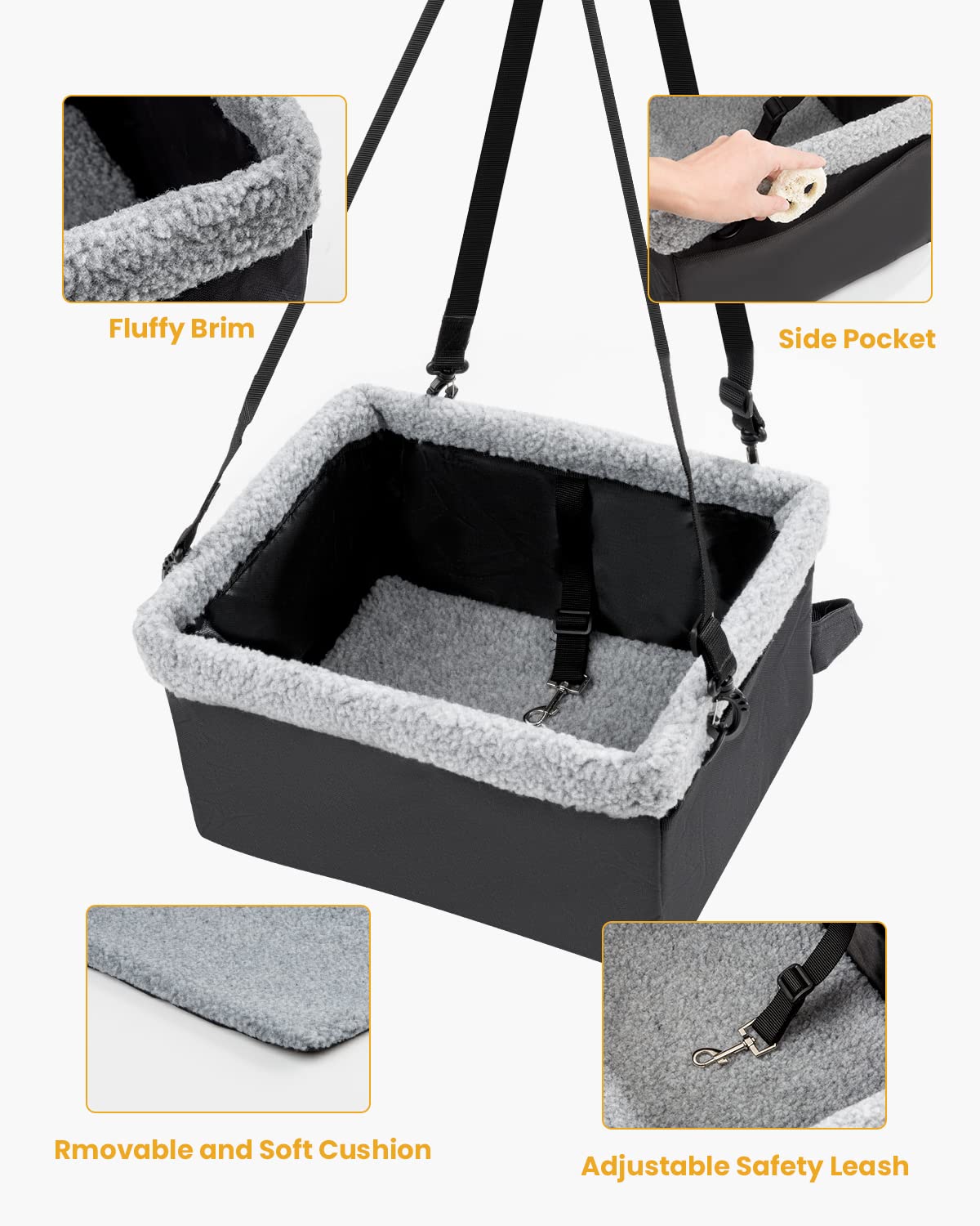 MARSLABO car seat quick setup folds flat for easy storage.