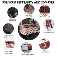 MARSLABO dog car seat waterproof Oxford fabric keeps interior clean