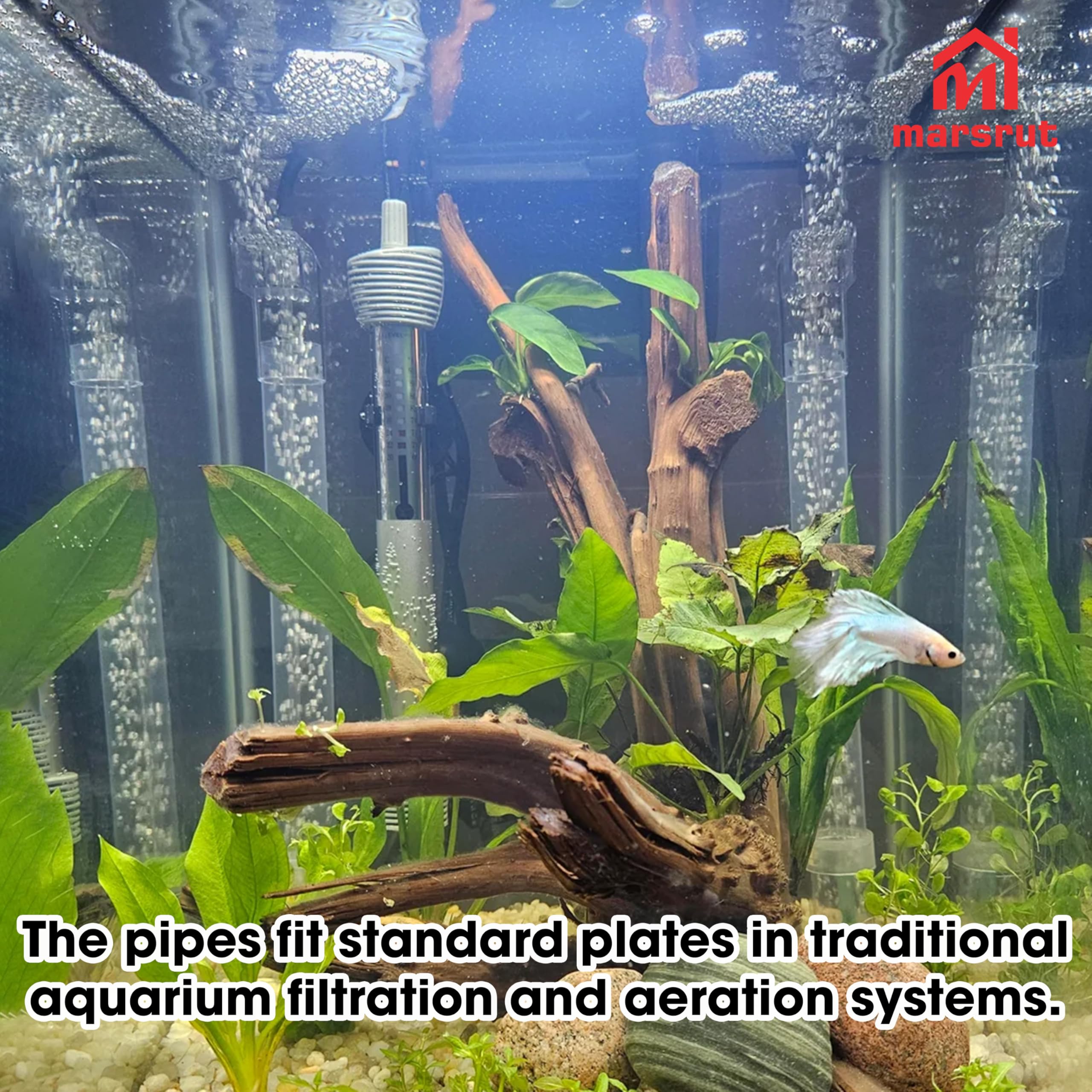 Marsrut safe-plastic material ensures non-toxic components for tank inhabitants.