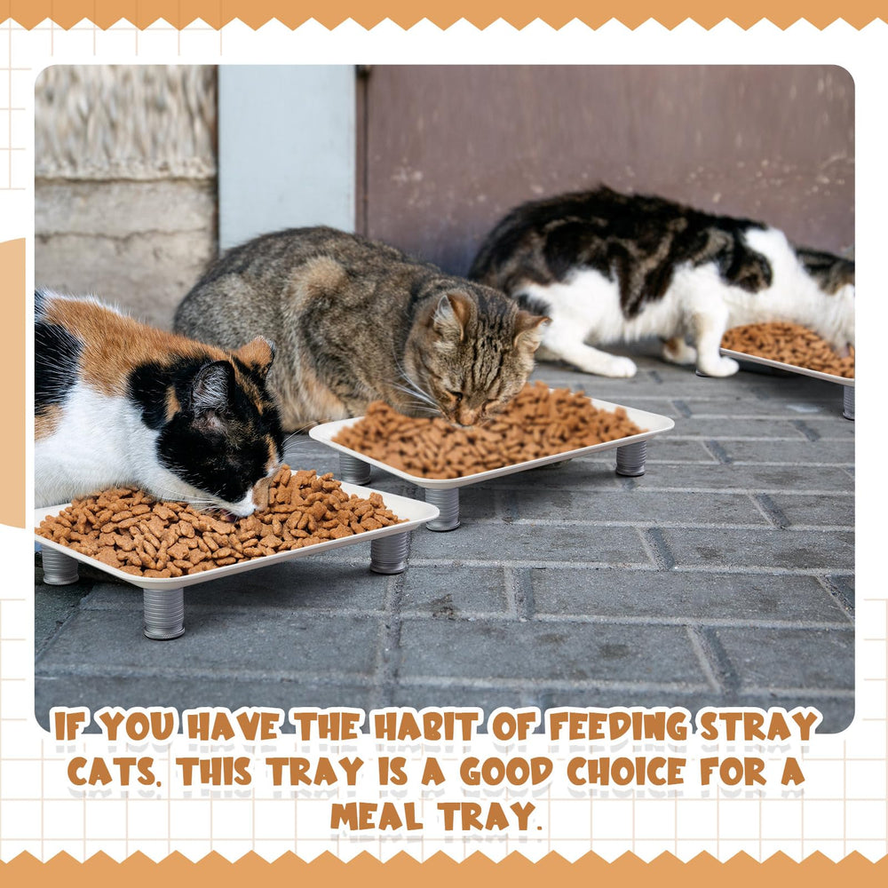 Marsui bowl tray on kitchen floor minimizes mess while pets eat