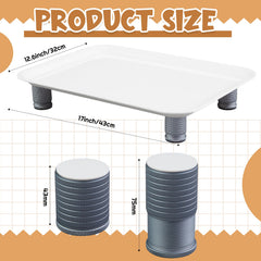 Marsui ant-proof bowl tray side view shows adjustable legs for pet neck comfort
