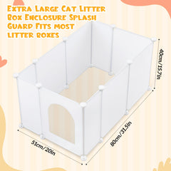 Marsui litter box enclosure side view emphasizing privacy shield and containment