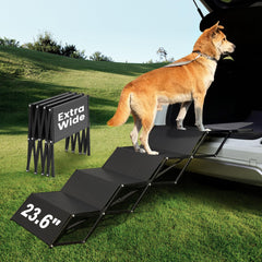 Marudina folded dog car ramp enables compact travel-ready setup.