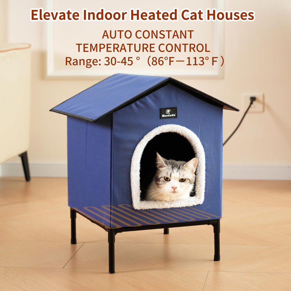 MARUNDA heated cat house easy-assembly allows quick setup for busy owners.