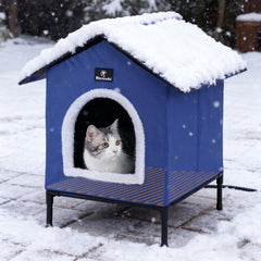 MARUNDA heated cat house warmth inside offers a cozy winter retreat for outdoor cats.