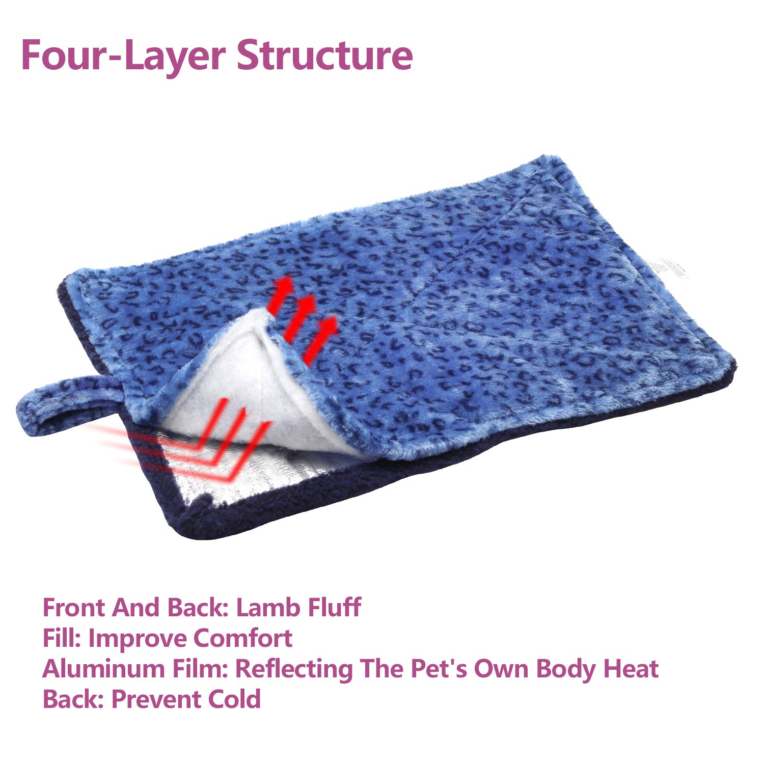 MARUNDA Pet Bed Mat thermal inner layer reflects body warmth for lasting comfort
