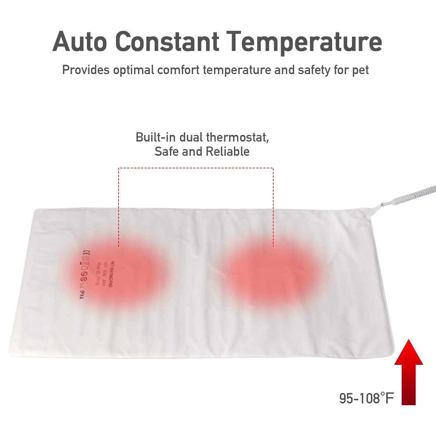 MARUNDA Pet Heating Pad in use image capturing cozy warmth during naps