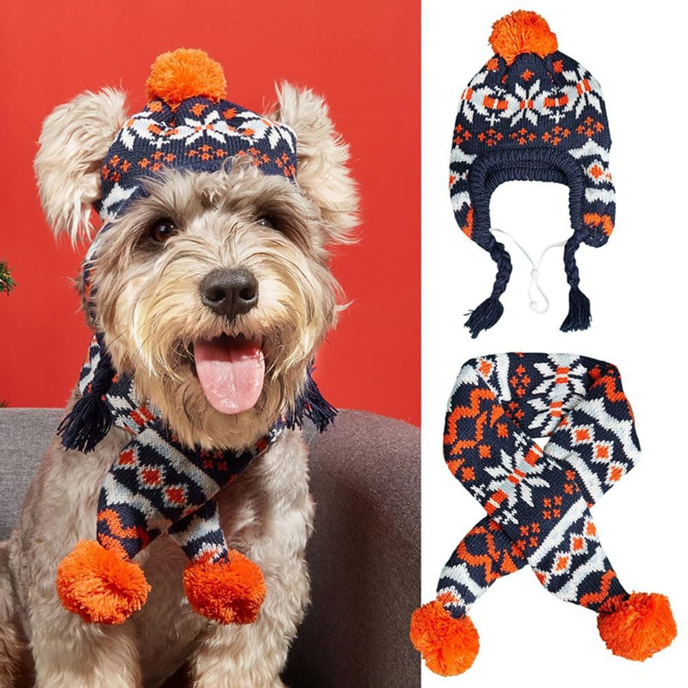 MaruPet knitted winter gear covers head and neck for cozy outings