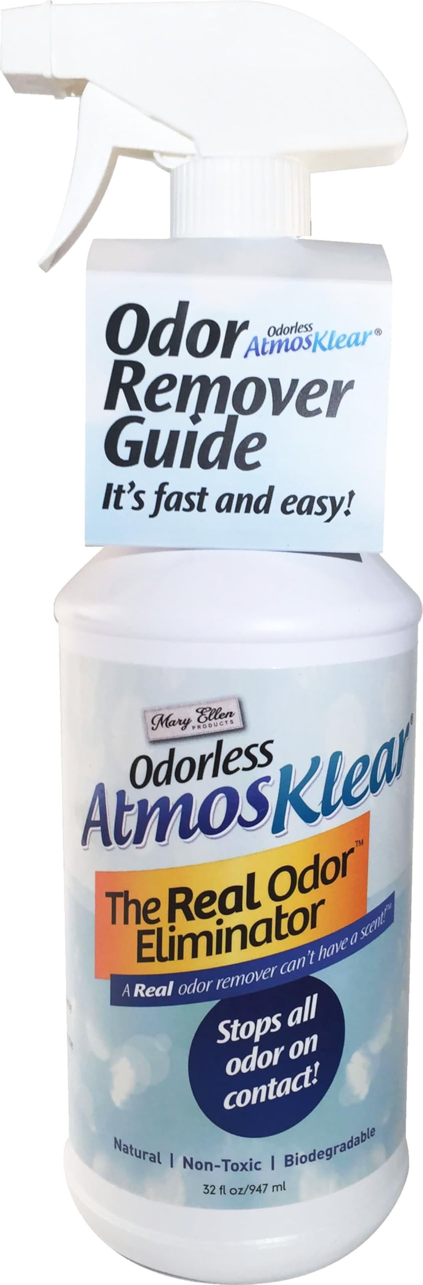 Mary Ellen Atmosklear odor eliminator 32oz bottle removes odors on contact for fresh spaces