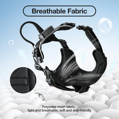 MASBRILL rechargeable harness back clip supports relaxed walks at dusk.