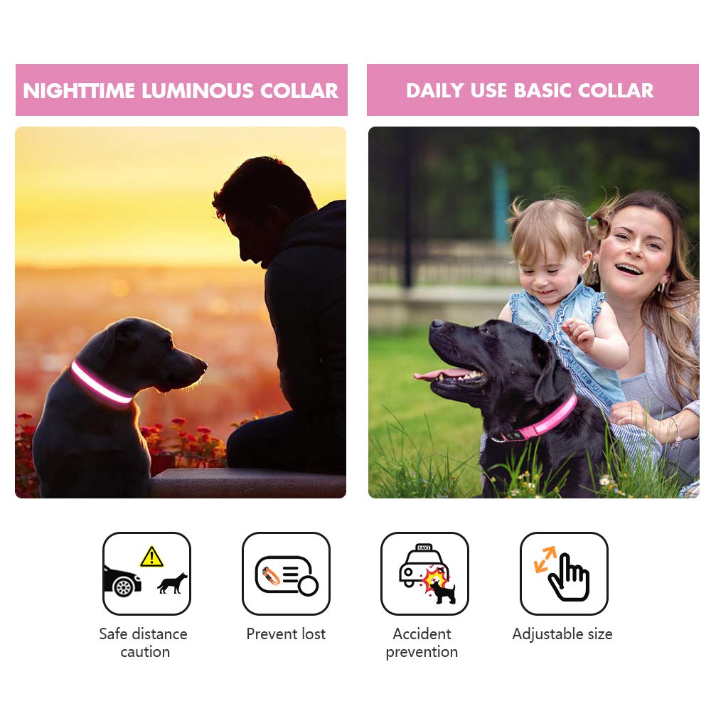 MASBRILL light-up collar 3 modes supports varying visibility needs