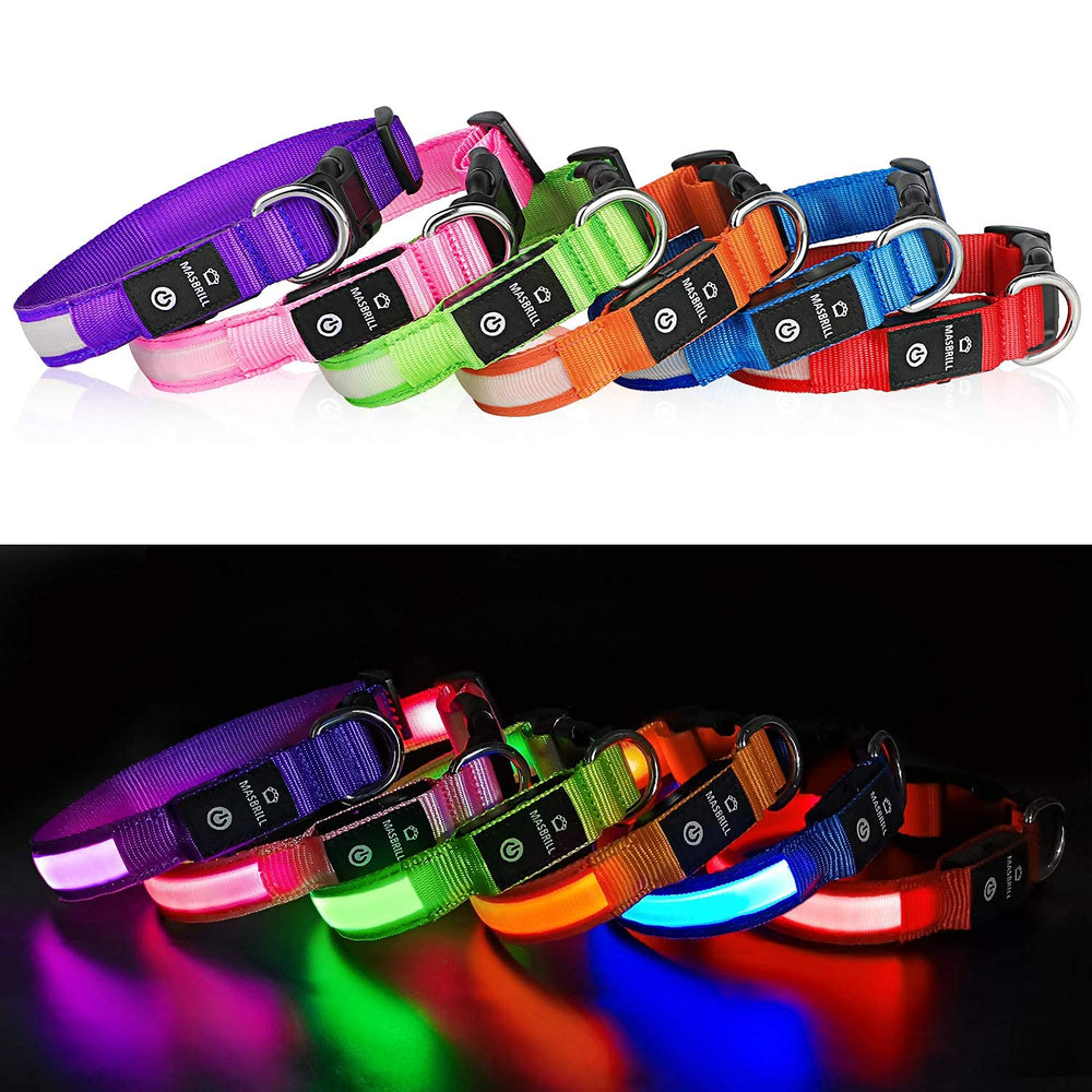 MASBRILL Light Up Dog Collar low-maintenance cleanable surface simplifies after-walk care.