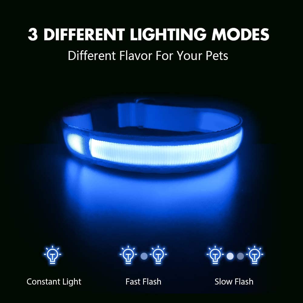 MASBRILL Light Up DogCollar quick-release buckle for easy on/off