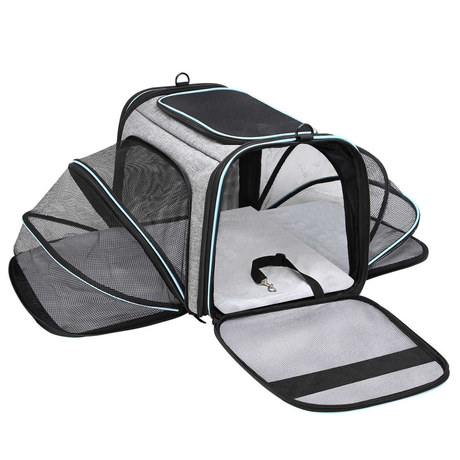 MASKEYON airline-approved pet carrier front entrance for easy travel access
