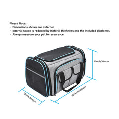 MASKEYON airline carrier with mesh sides for better airflow and visibility.