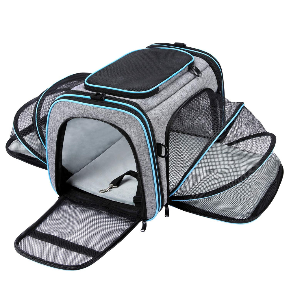 MASKEYON Airline Approved Pet Carrier top entrance for easy pet access and venting.