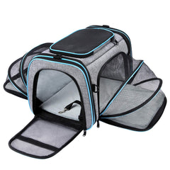 MASKEYON Airline Approved Pet Carrier top entrance for easy pet access and venting.
