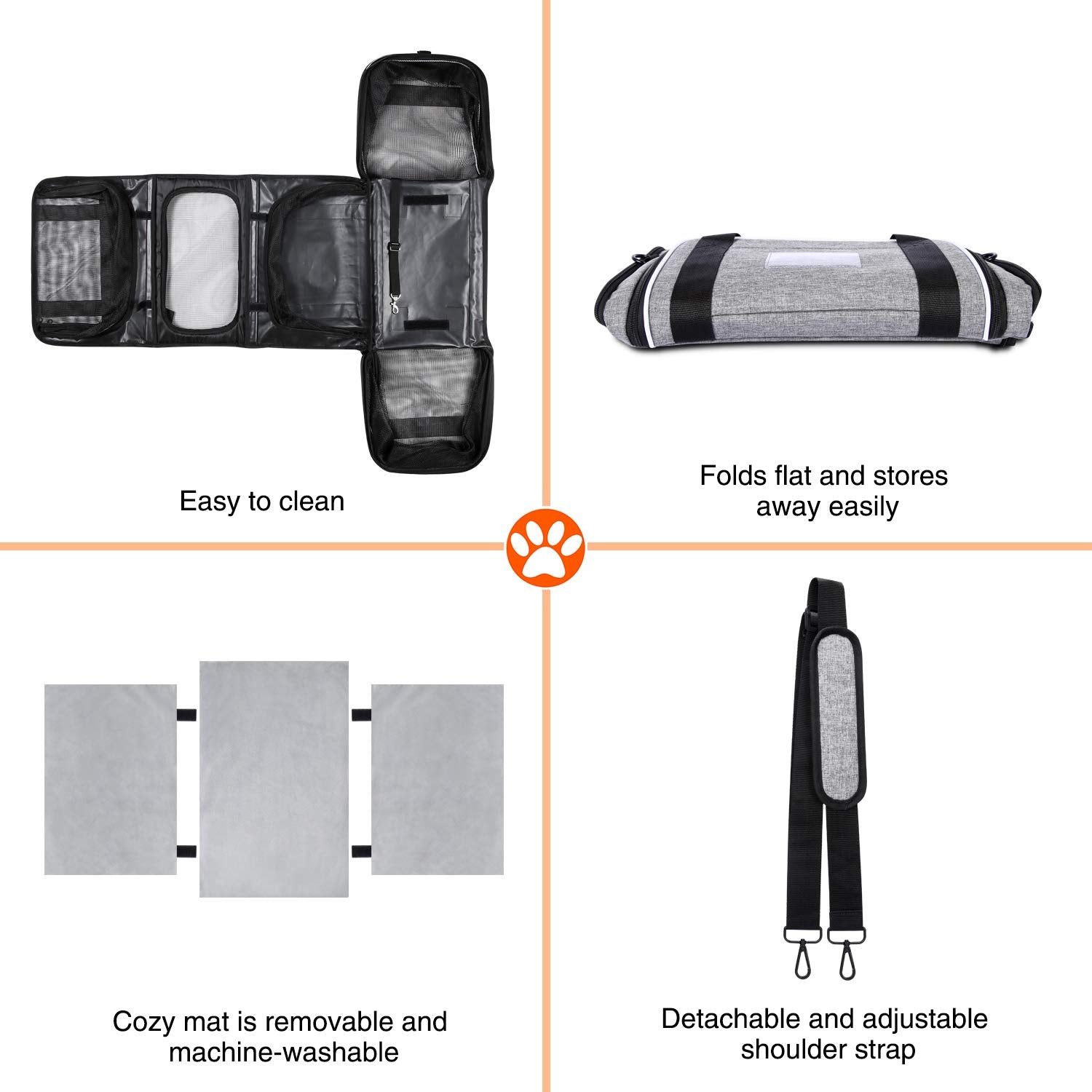 MASKEYON non-slip bottom keeps the carrier stable on various surfaces.