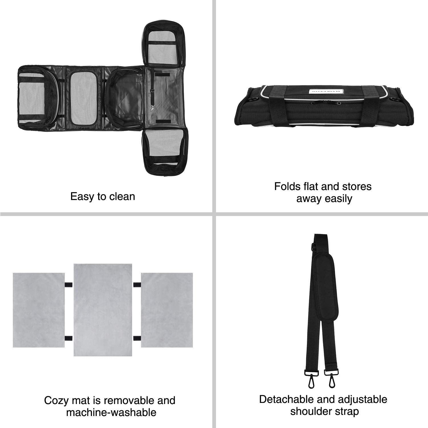 MASKEYON padded shoulder strap offers comfortable hands-free transport
