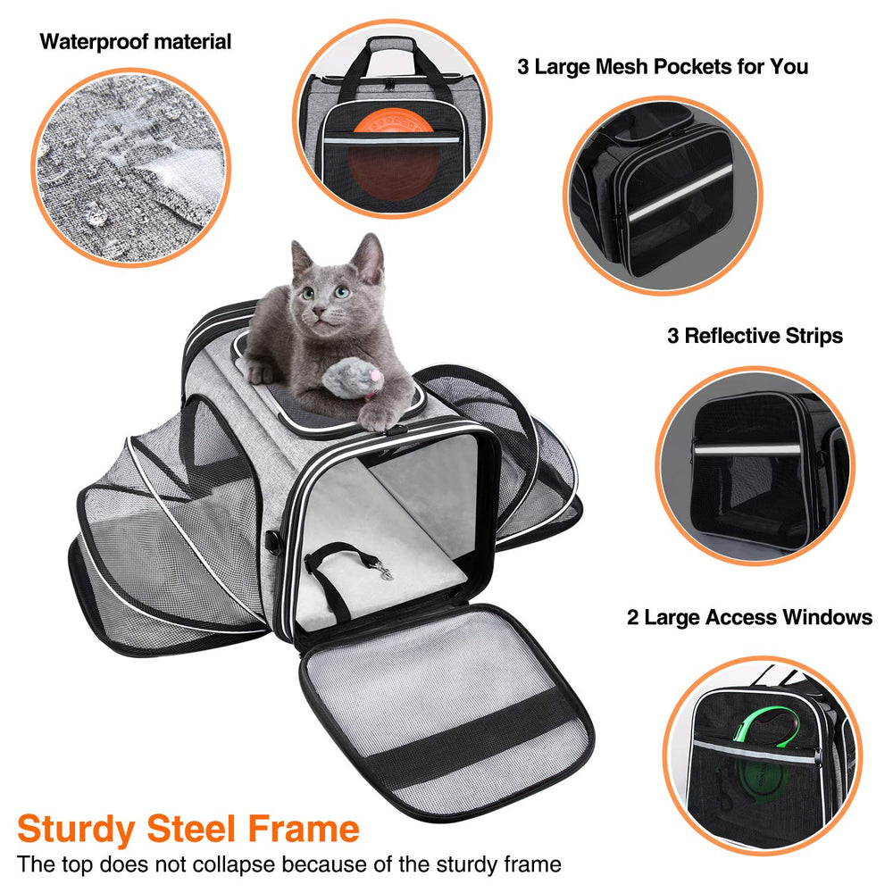 MASKEYON ventilated mesh windows keep fresh air circulating for your pet.