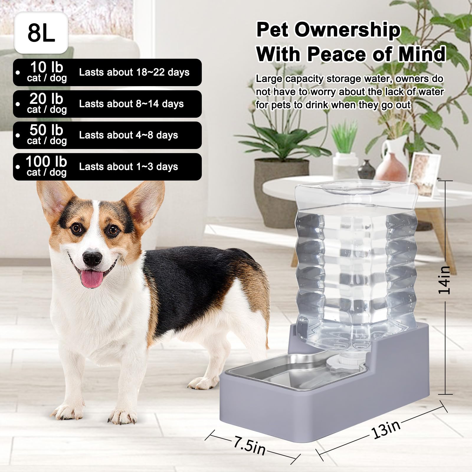 MASOCAT triple-filtration-system purifies water while preserving minerals for your pet