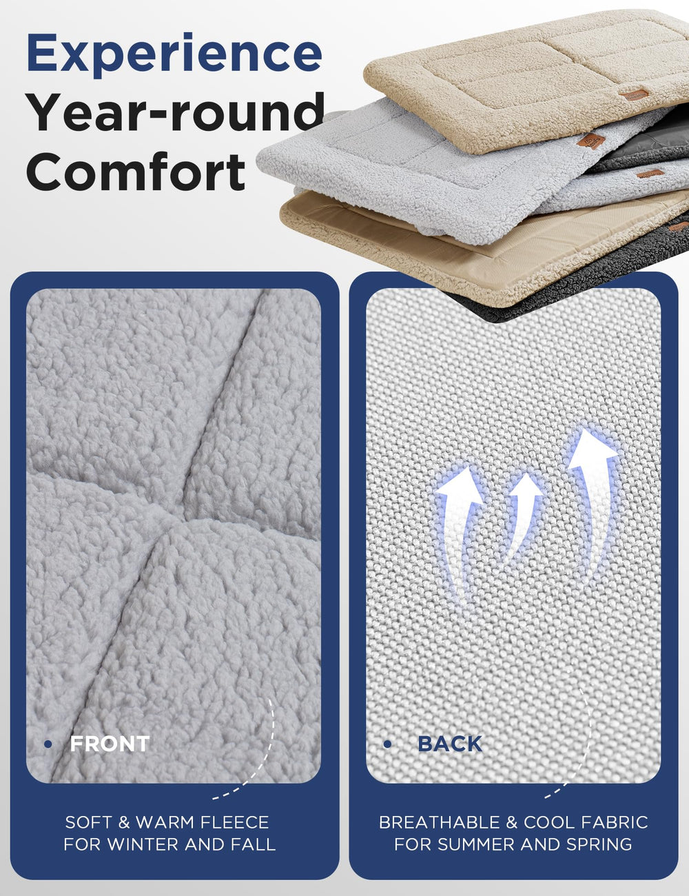 MASSFU dog bed foam-core close-up showing high-density support