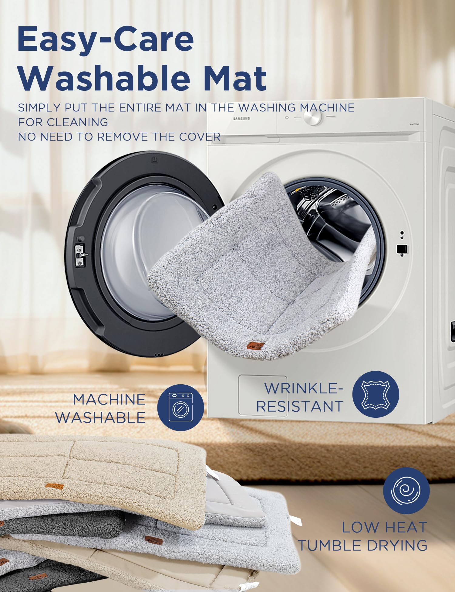 MASSFU dog bed oxford side demonstrates cool, dry comfort