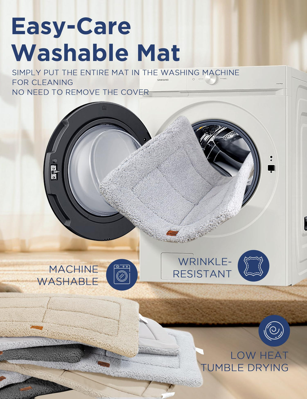 MASSFU dog bed oxford side demonstrates cool, dry comfort