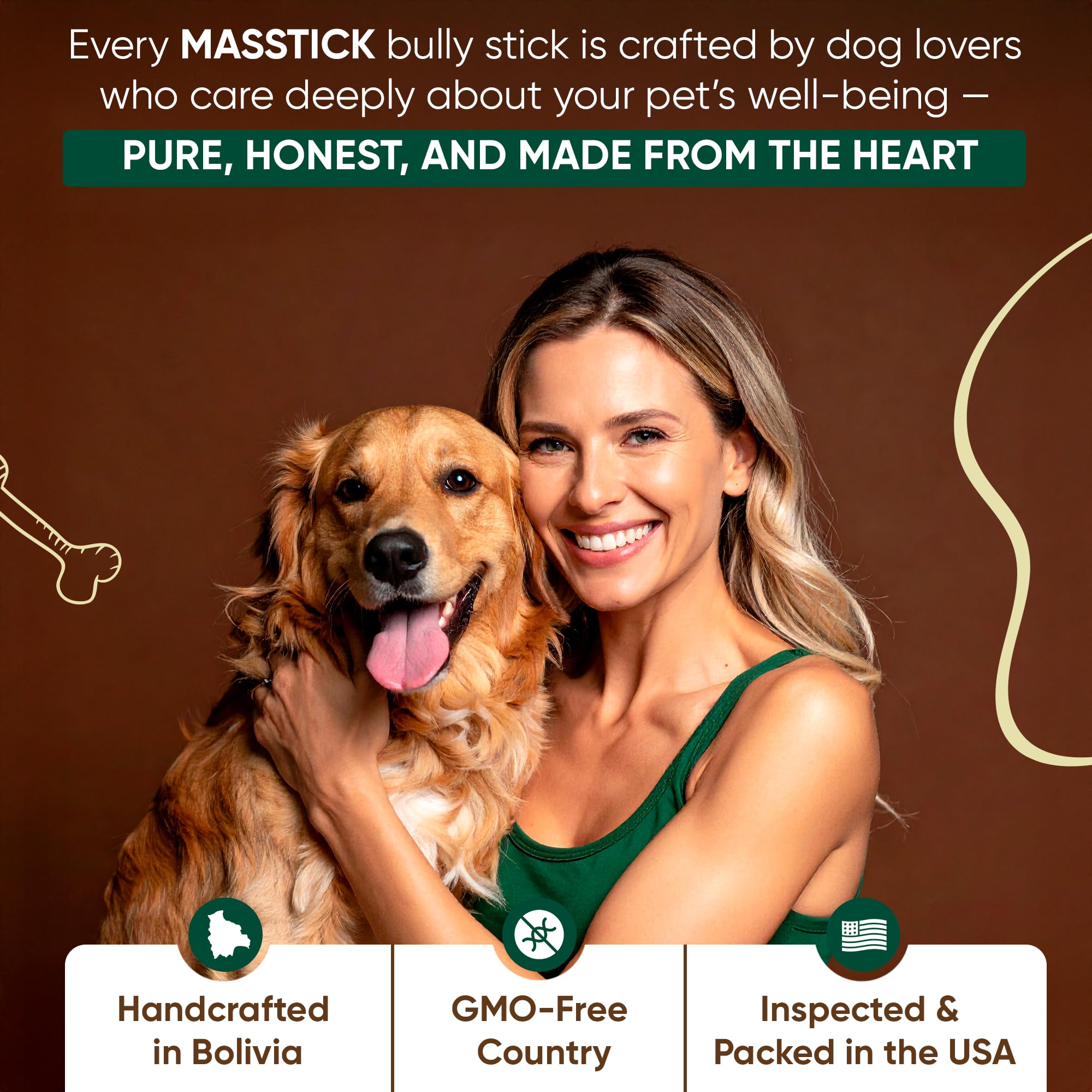 MASSTICK beef ingredient highlight 100% natural single-ingredient chew