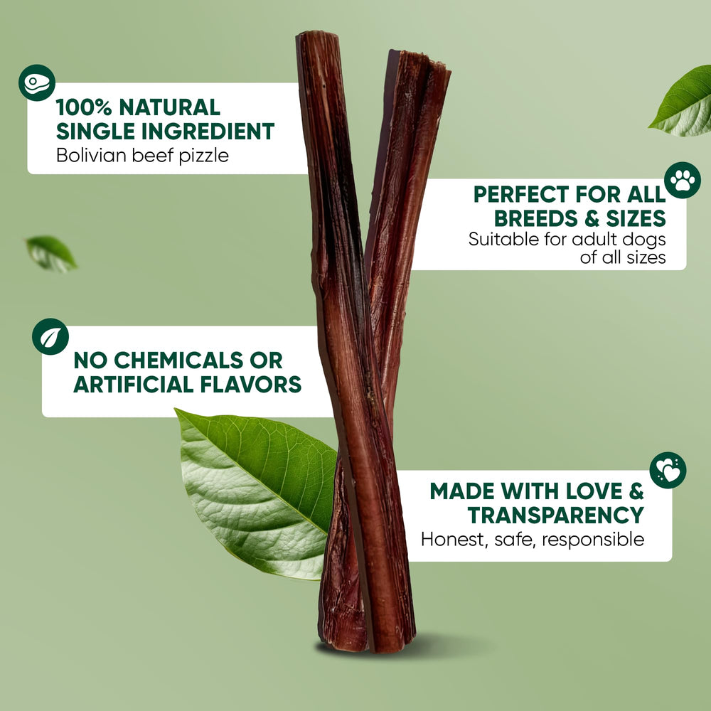 MASSTICK Bully Sticks long-lasting chew keeps dogs engaged and content